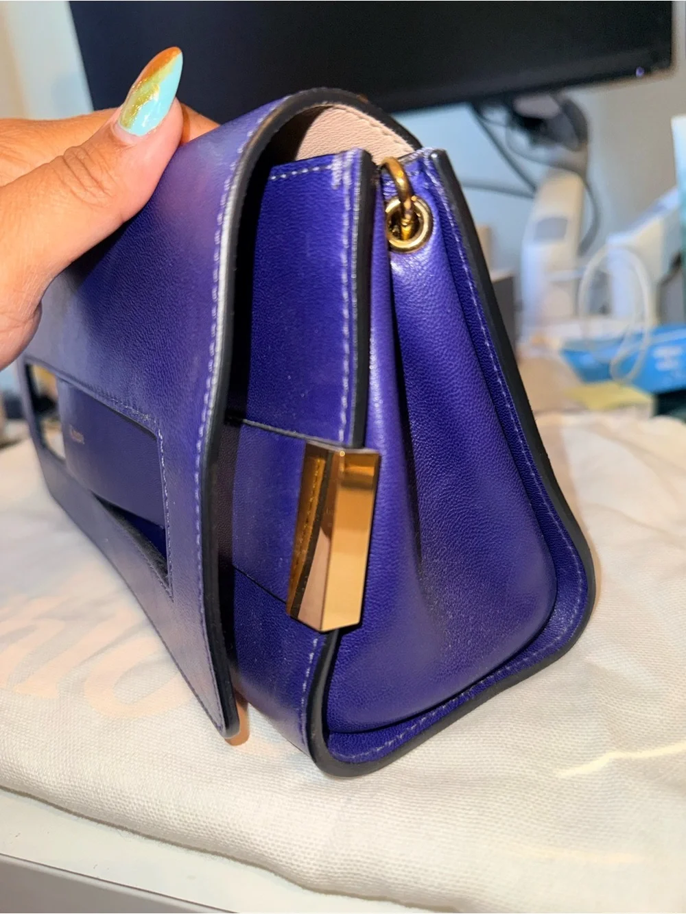 AUTHENTIC - CHLOÉ - Elle Chain Shoulder Bag/Clutch